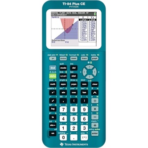 Texas Instruments TI-84 Plus CE Color Graphing Calculator, Black(Trinomial Teal)